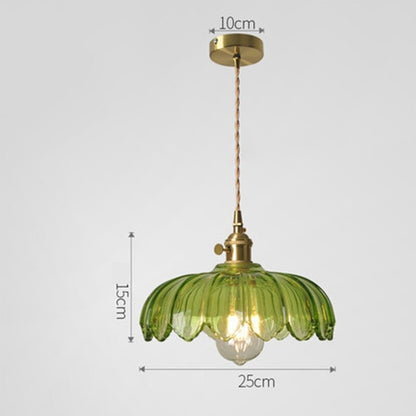 American Style LED Pure Copper Lotus Pendant Lamp