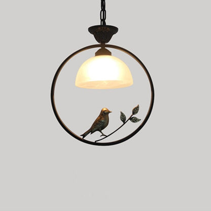 Nordic Chinese Bird Design Iron Pendant Lamp