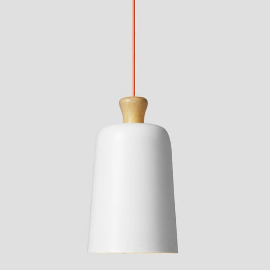 Orange White Aluminum Painted Single Pendant Light