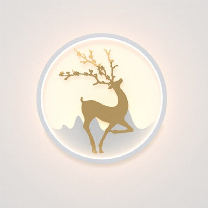 Round Elk Simple Wall Lamp