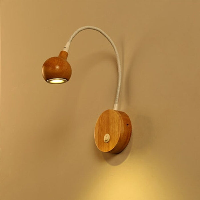 Solid Wood Reading Wall Lamp