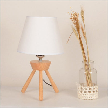 Creative Wood Fabric Decor Table Lamp