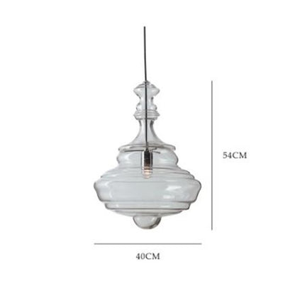 Nordic Art Design Transparent Glass Single Head Pendant Lamp