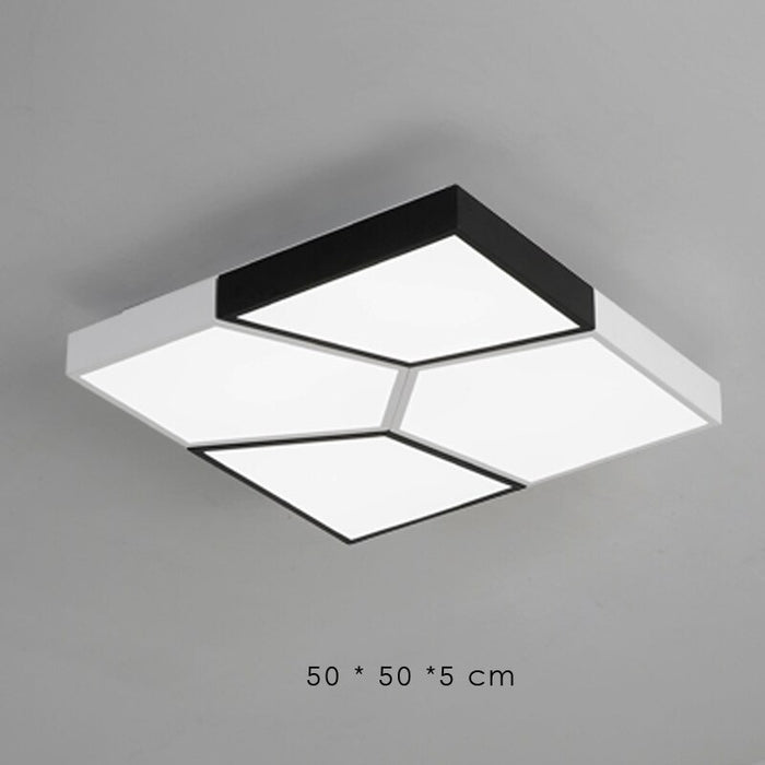 Creative Geometric Black And White Ceiling Lamp