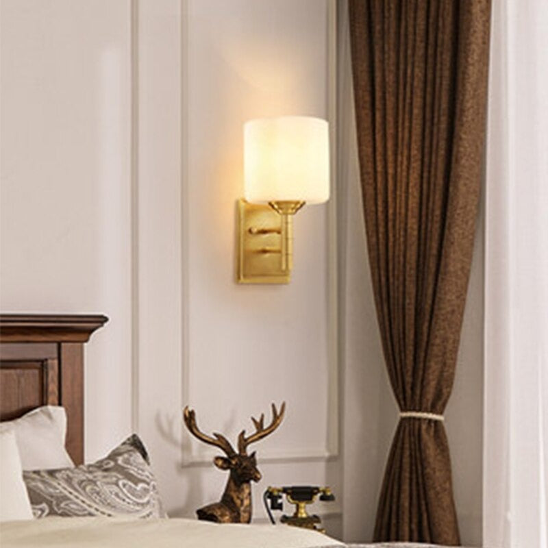 Copper Gold Simple Bedside Wall Lamp