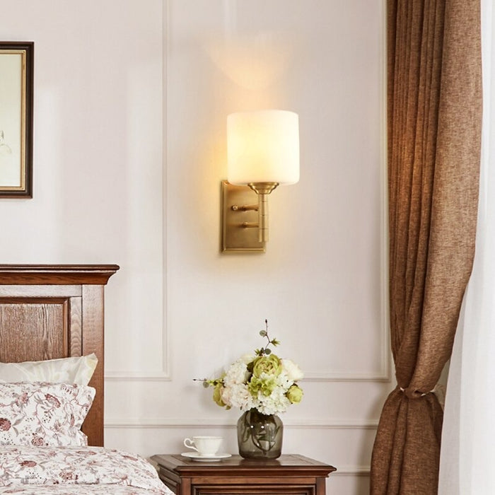 Copper Gold Simple Bedside Wall Lamp
