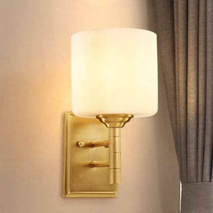 Copper Gold Simple Bedside Wall Lamp