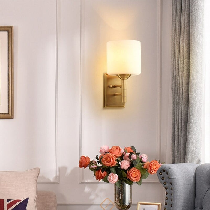Copper Gold Simple Bedside Wall Lamp