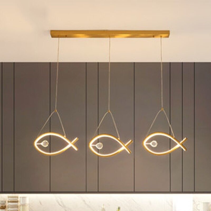 Fish Crystal Light LED Chandelier