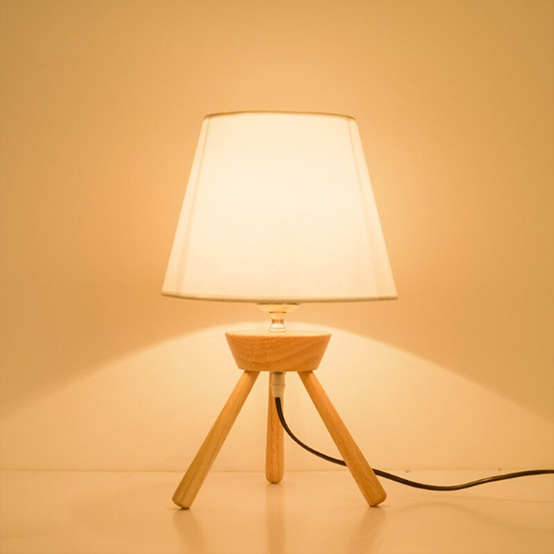 Creative Wood Fabric Decor Table Lamp