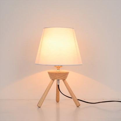 Creative Wood Fabric Decor Table Lamp