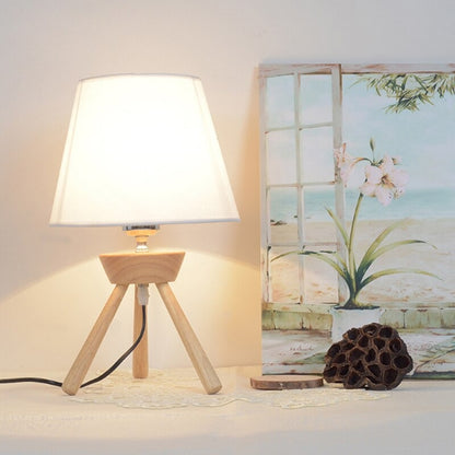 Creative Wood Fabric Decor Table Lamp