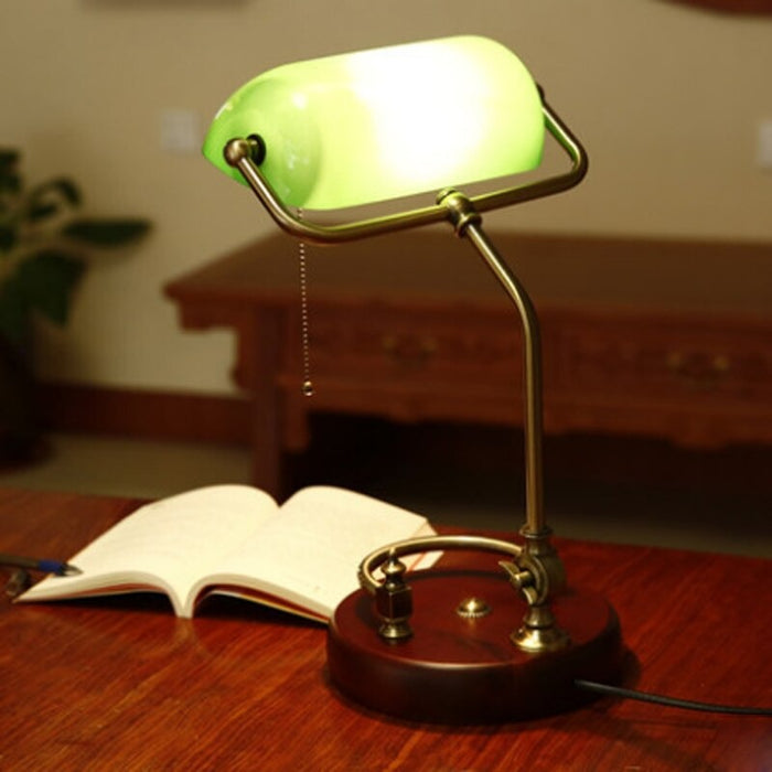 American Retro Solid Wood Desk Lamp