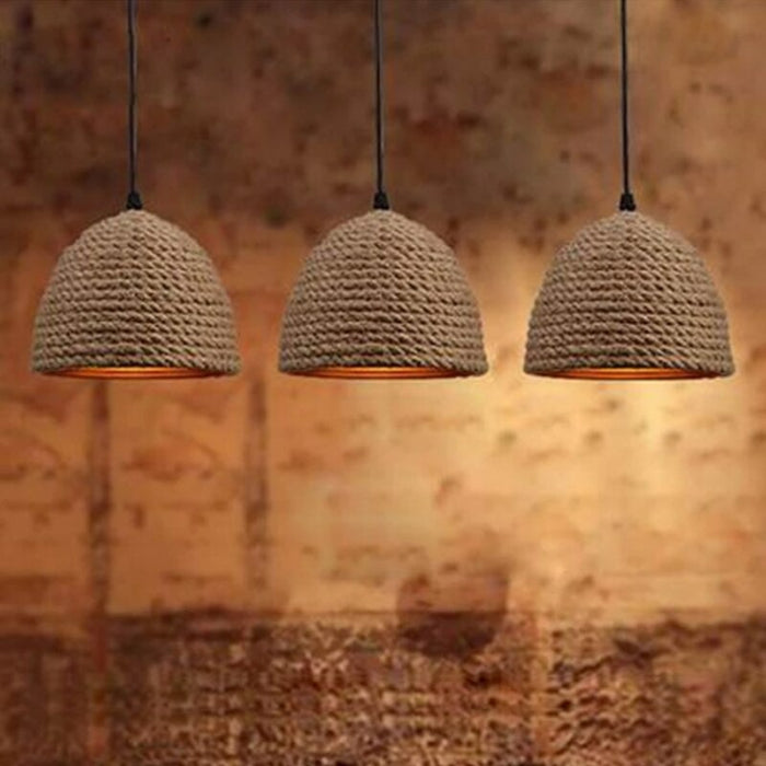 Classic Rope Style Hanging Bulb Holder