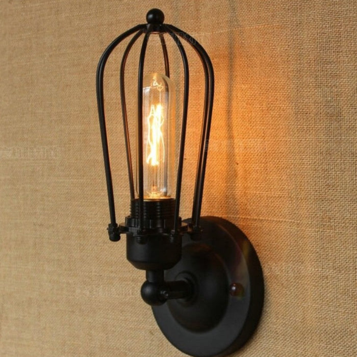 American Vintage Loft Balcony Bulb Wall Lamp