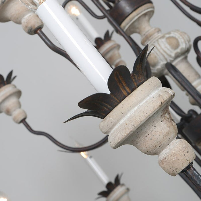 Retro Vintage Wood Iron Pendant Lamp