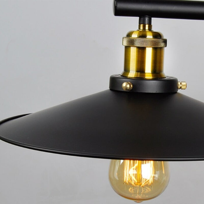 Attic Retro Industrial Iron Pulley Adjustable Chandelier Lamp