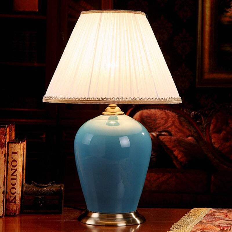 Ceramic Blue Vase Table Lamp