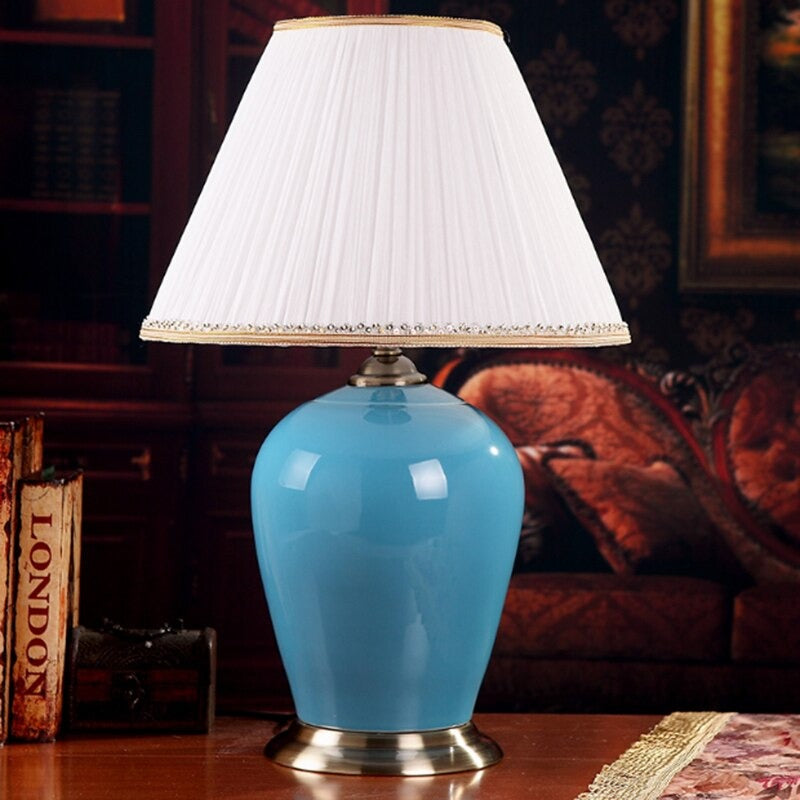 Ceramic Blue Vase Table Lamp