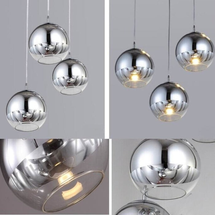 Glass Mirror Ball LED Pendant Lamp
