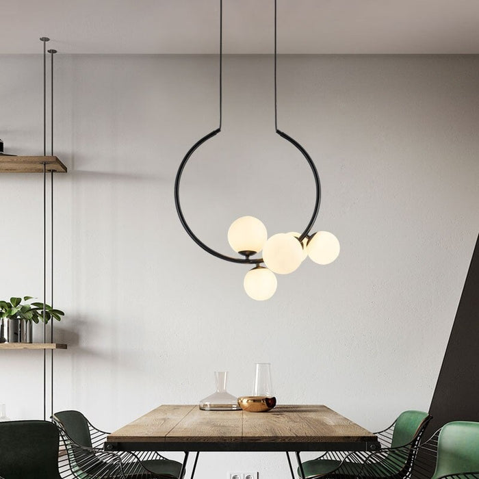 Minimalist Painted Iron Living Room Chandelier Light