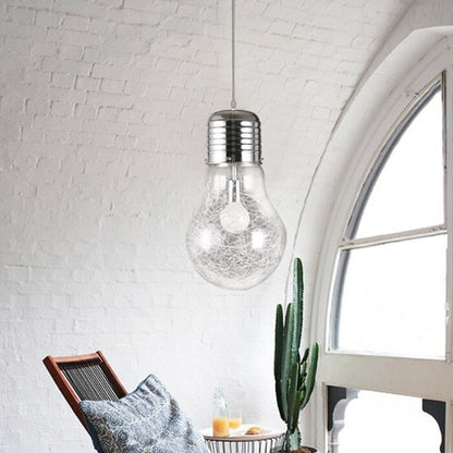 Iron Glass Big Bulb Vintage Pendant Lamp