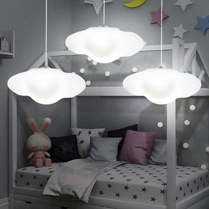 Creative White Plastic Cloud Chandelier