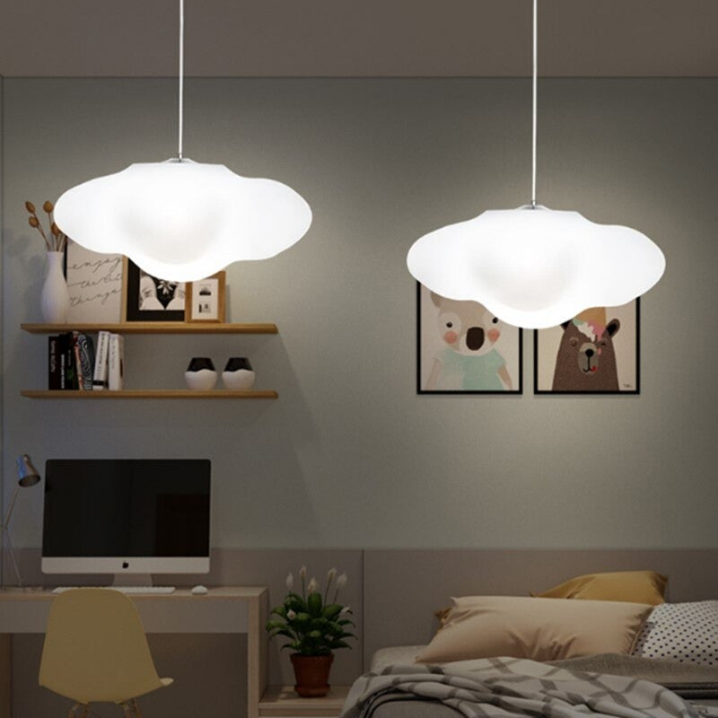 Creative White Plastic Cloud Chandelier