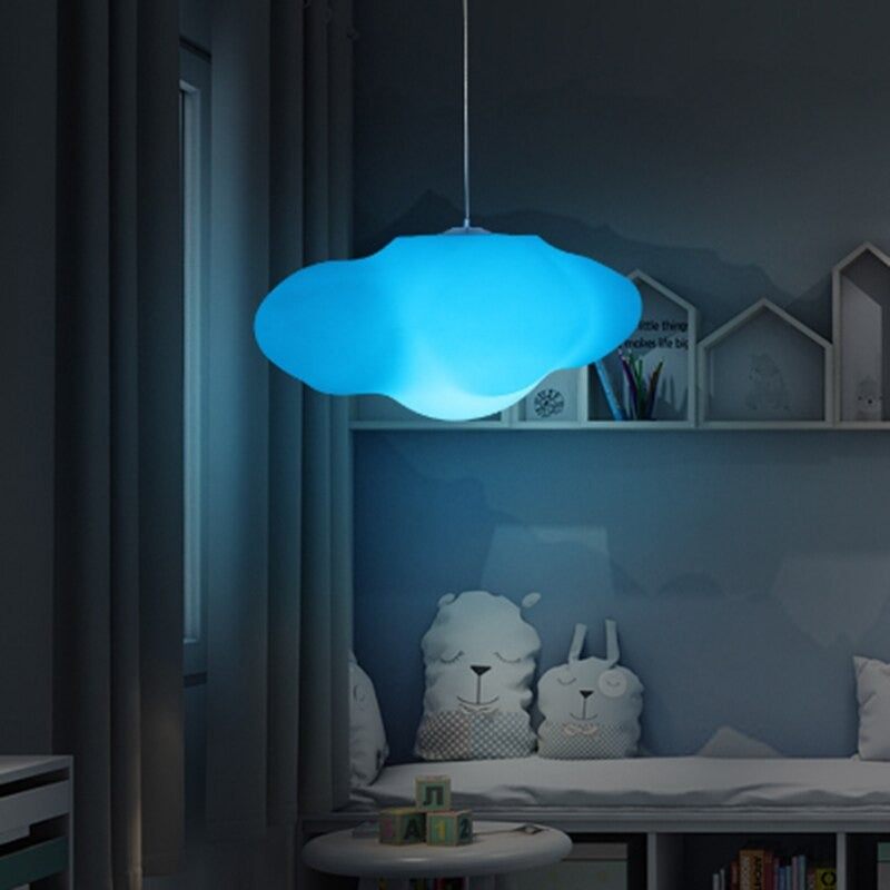 Creative White Plastic Cloud Chandelier