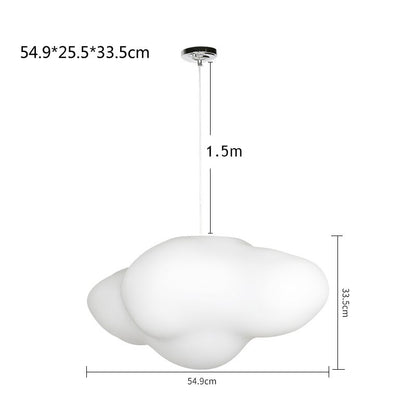 Creative White Plastic Cloud Chandelier