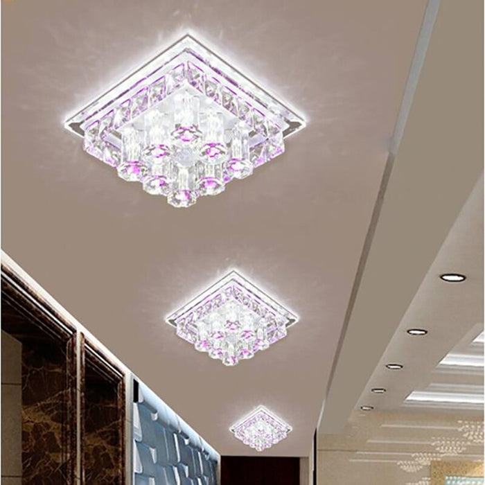 Square LED Crystal Ceiling Light
