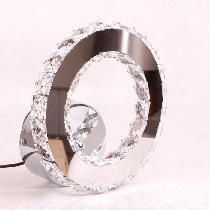 Clear Crystal Ring LED Sconce Lamp