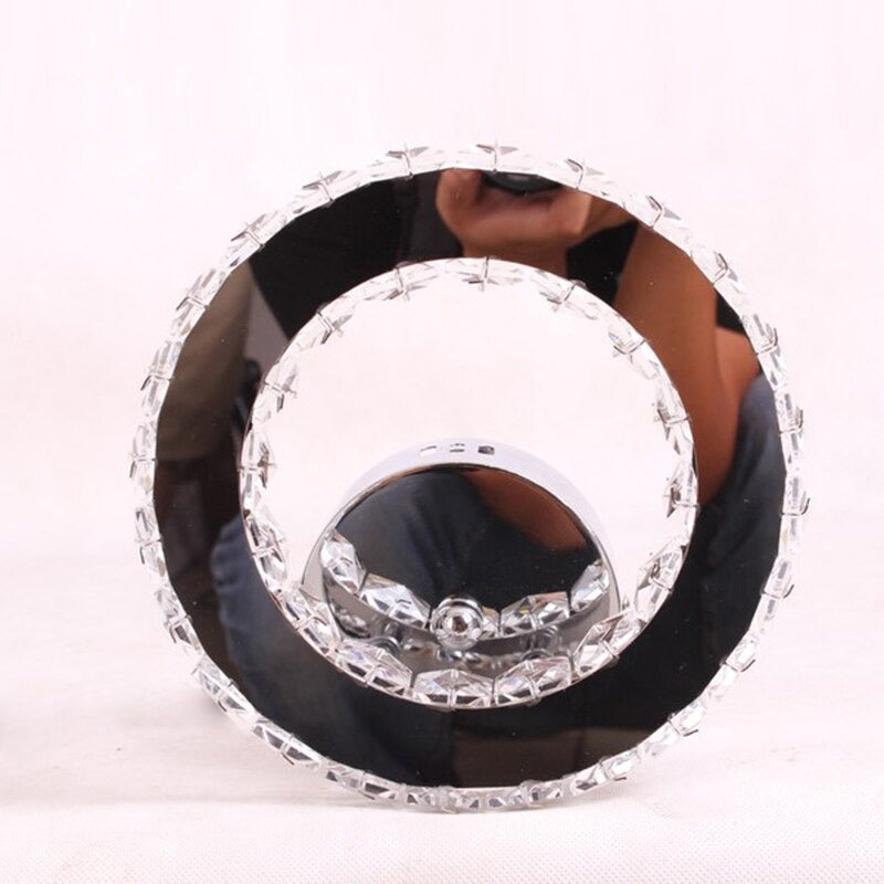 Clear Crystal Ring LED Sconce Lamp