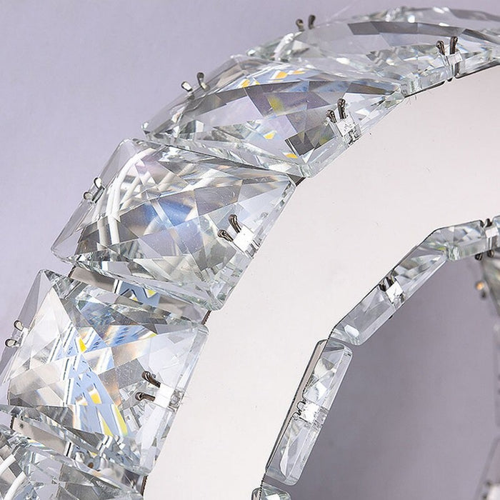 Clear Crystal Ring LED Sconce Lamp