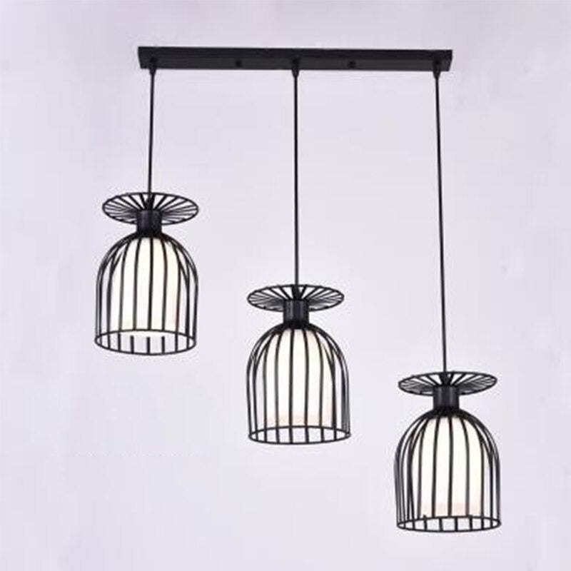 Modern Creative Black And White Iron Pendant Lamp