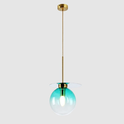 Modern Creative Gradient Color Glass Ball Pendant Lamp