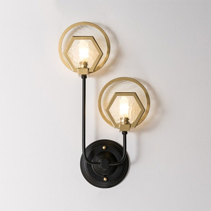Simple Double Head Glass Wall Lamp