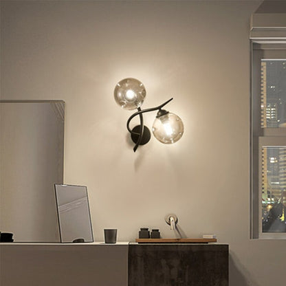 Nordic Double Head Glass Wall Lamp