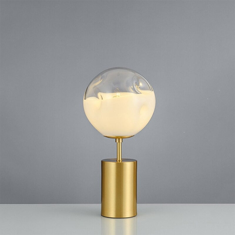 Nordic White Gradient Glass Ball Table Lamp