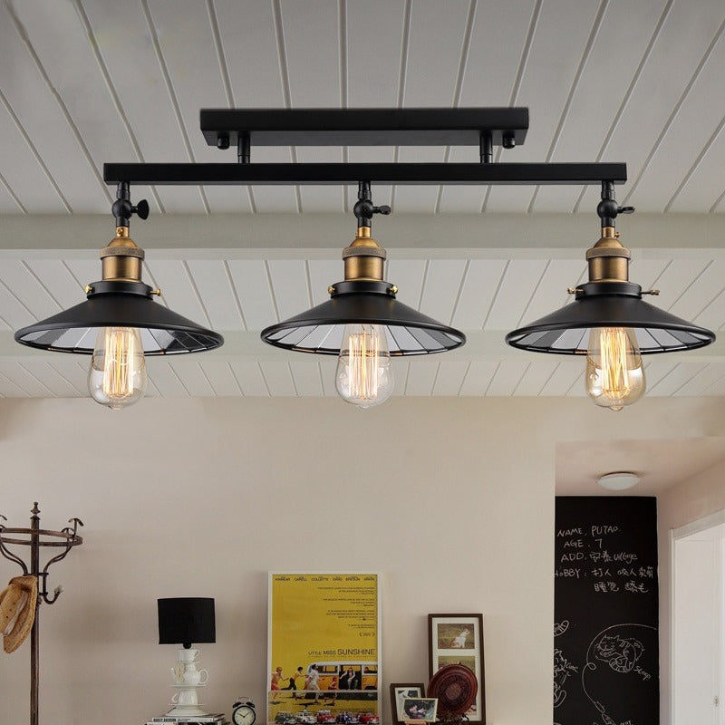 Fashion Vintage Loft DIY Black Iron Ceiling Light