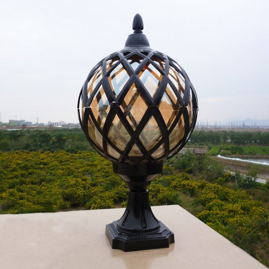 European Courtyard Post Glass Ball Waterproof Lamp