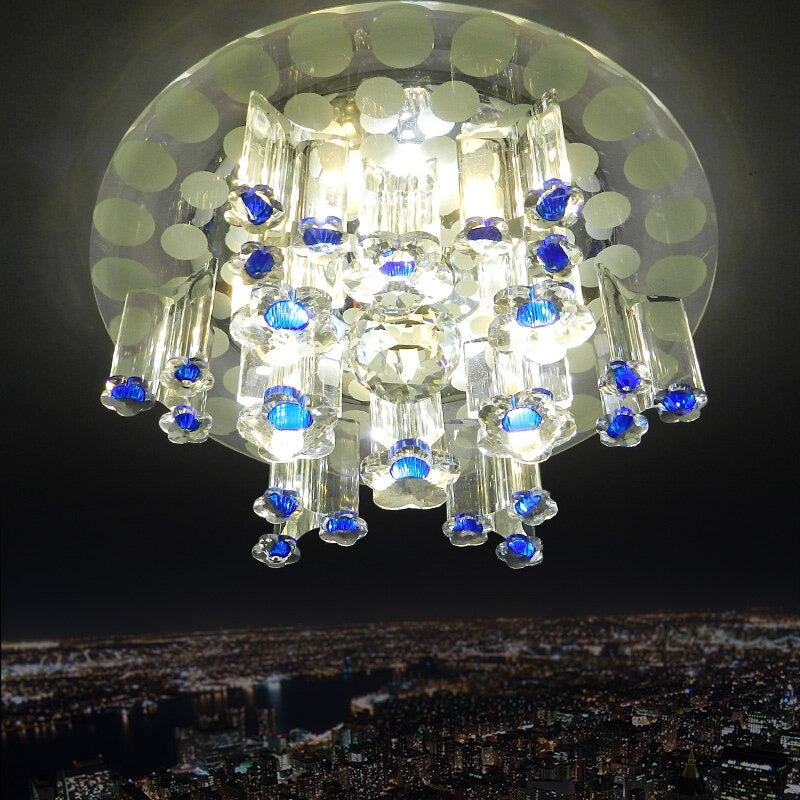 Modern Color Crystal Iron Ceiling Lamp