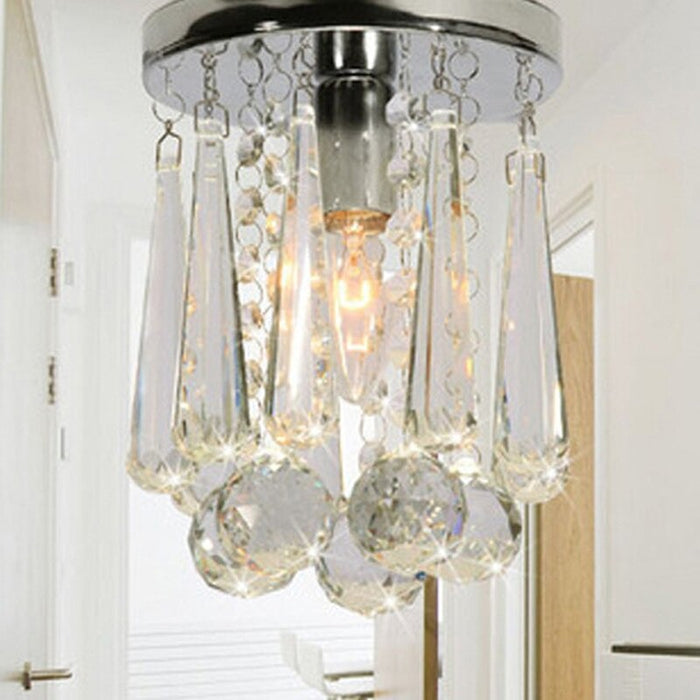 Modern Minimalist Creative Cognac Crystal Ceiling Lamp