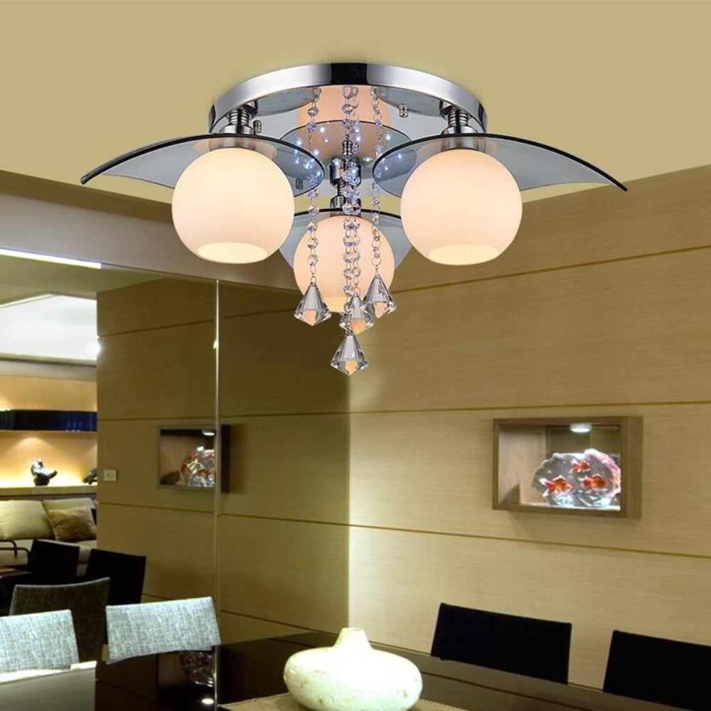 Modern Colorful Glass Ball E27 Bulb Ceiling Light