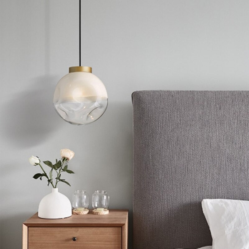 Nordic Gradient Glass Ball Single Head Pendant Lamp