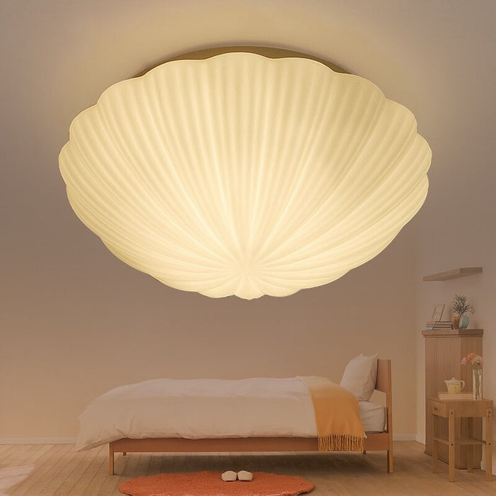Modern Brief White Shell Design Ceiling Light