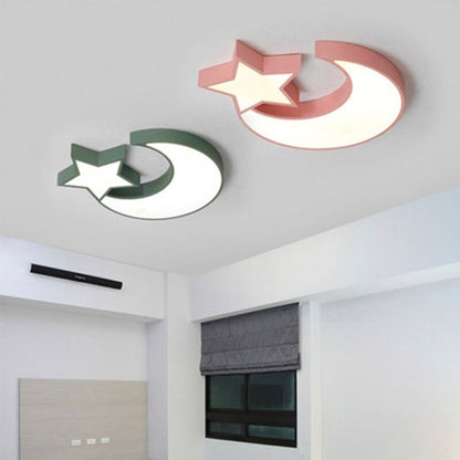 Colorful Stars And Moon Geometric Cartoon Children Ceiling Lights