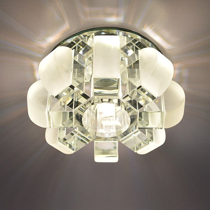 Modern Circle Crystal Flower Design LED Ceiling Light