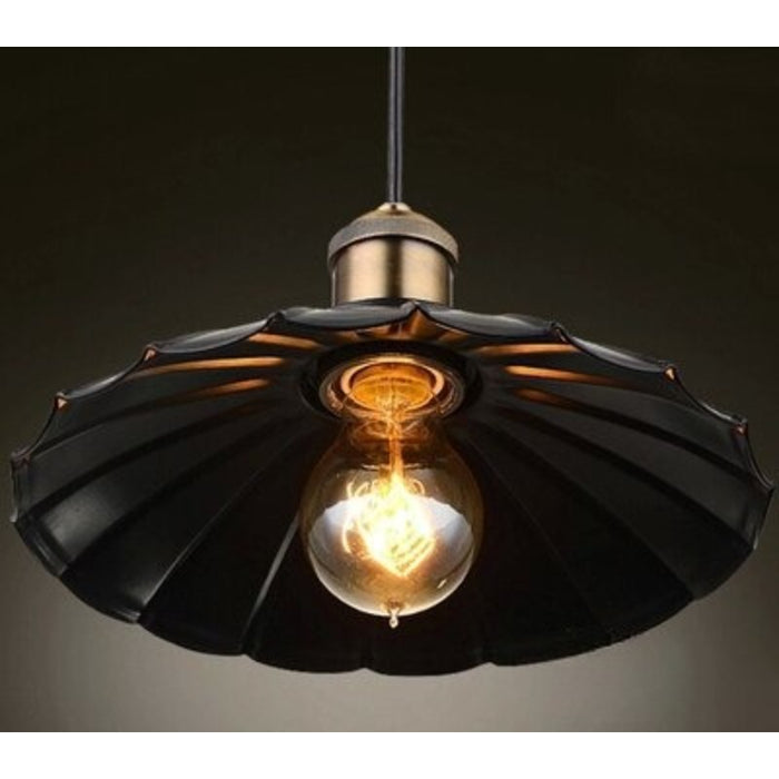 Black Vintage Pendant Light E27 Holder Edsion Art Bulb Lamp