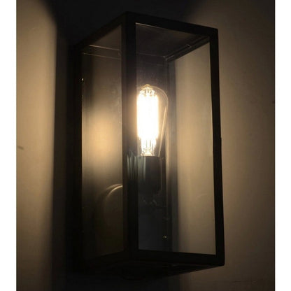 Outdoor Metal Frame Glass Wall Lamp